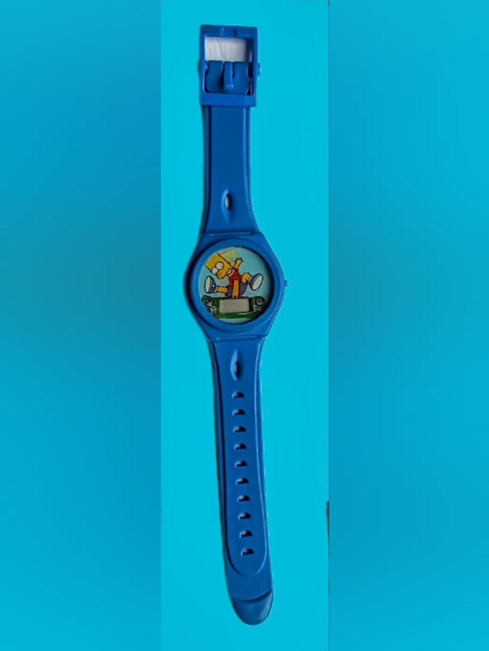 Vintage Bart Simpson holographic skateboarding digital watch Y2K 2002